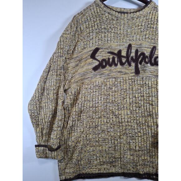 VTG Southpole sweater mens sz XXL Pull over southpole spell out brown tan - Picture 2 of 5